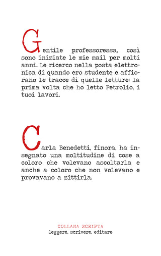 Lettere a Carla Benedetti